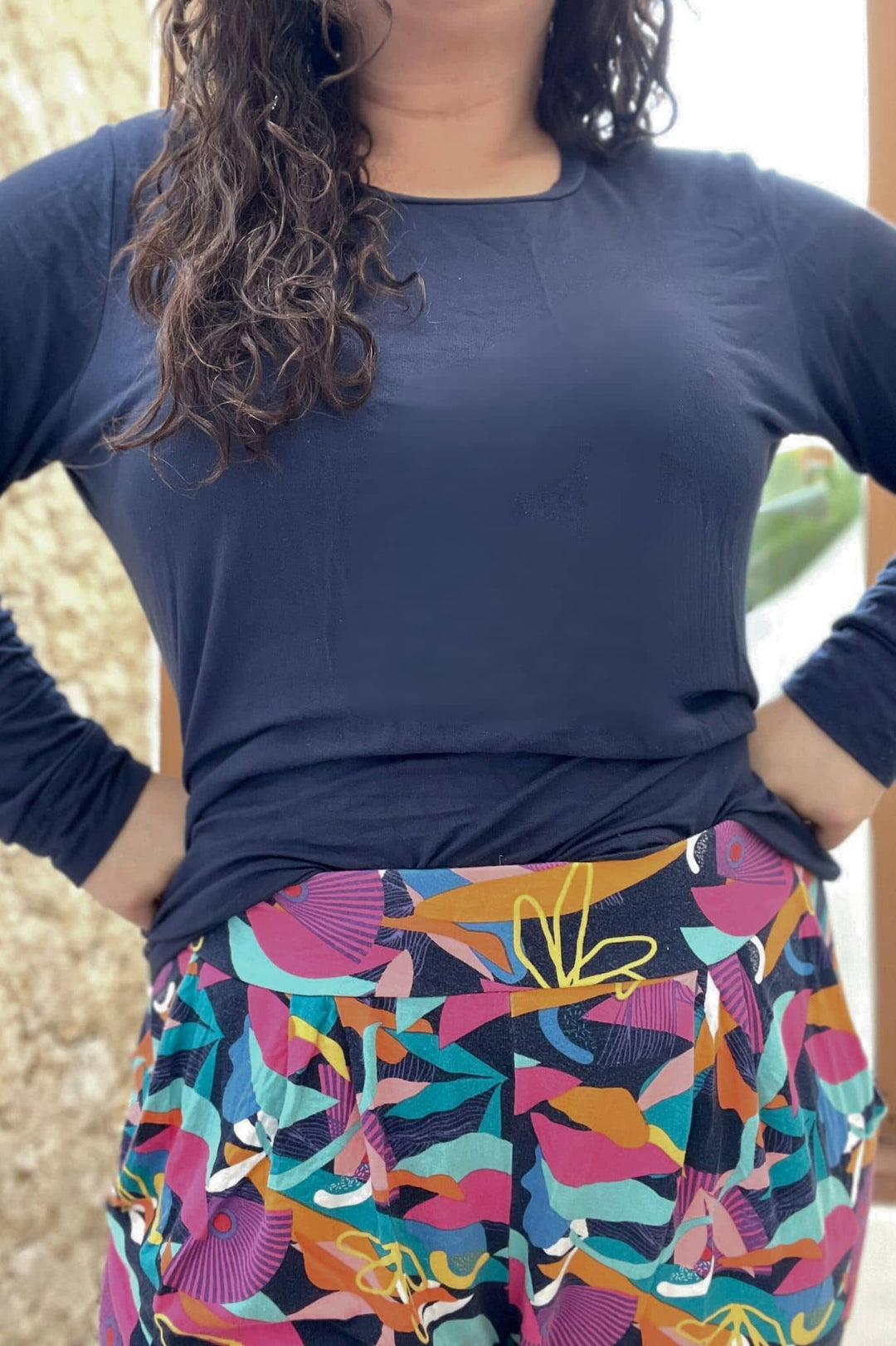 Bamboo Pyjama Pants in Cancun Print with comfy wideband waist