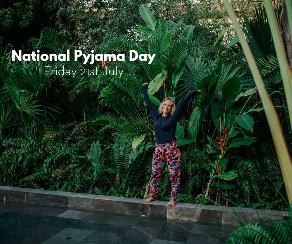 Celebrating National Pyjama Day on friday 21st July in Kip and BOO bamboo sleepwear
