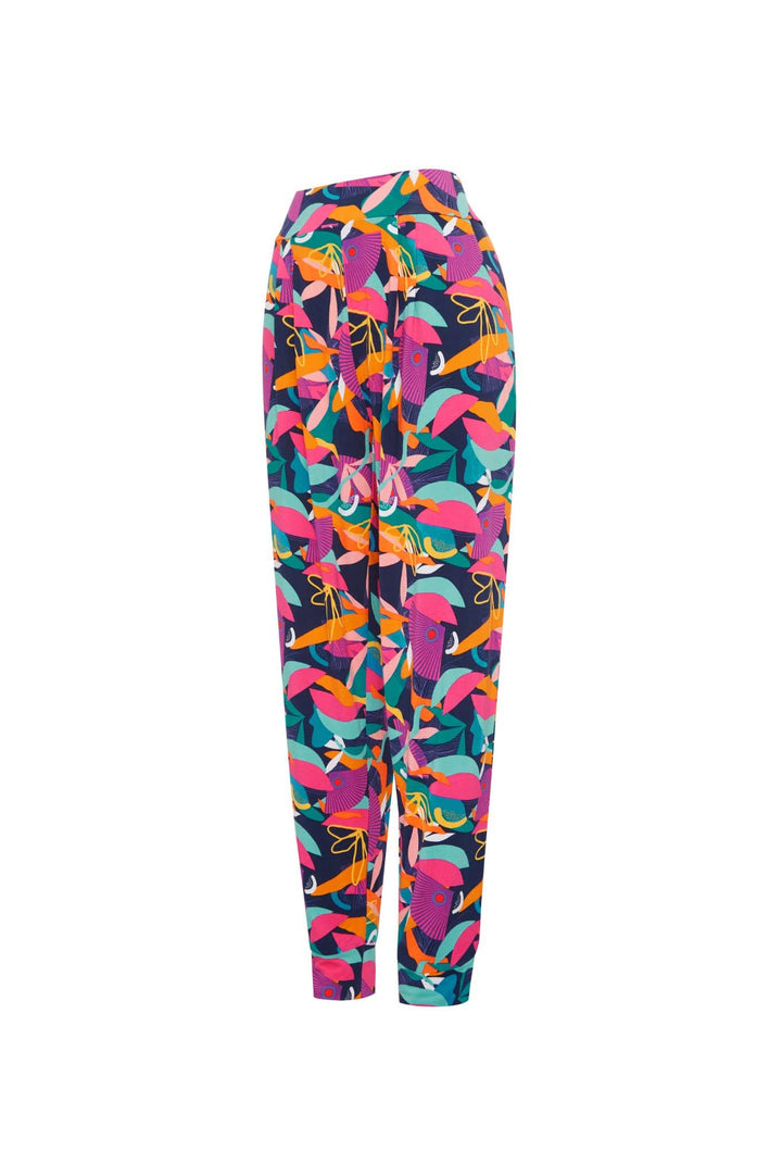 Side of cancun print bright bamboo pyjama pant set