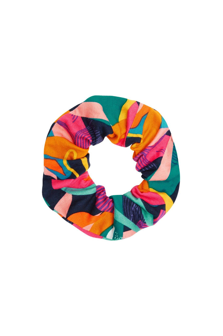 Hair scrunchie soft bamboo bright colour easy on hair